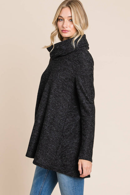 COWL NECK KNIT TUNIC