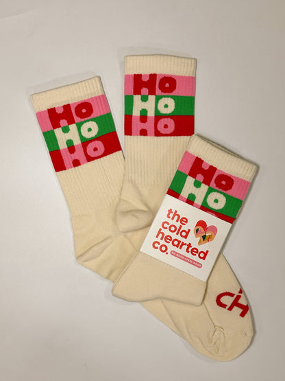 Funny Ho Ho Ho Christmas Crew Socks