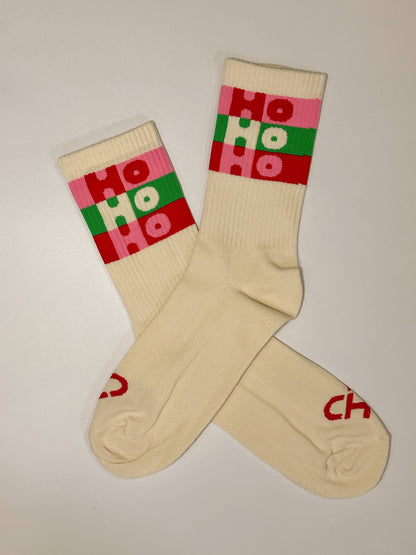 Funny Ho Ho Ho Christmas Crew Socks