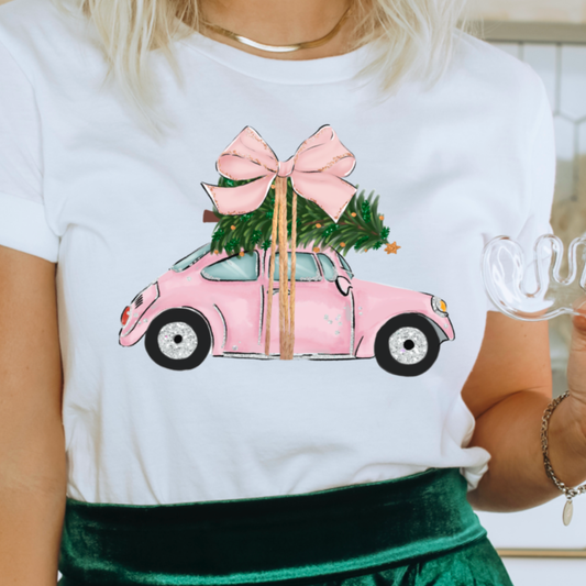 Christmas Car Short Sleeve Tee