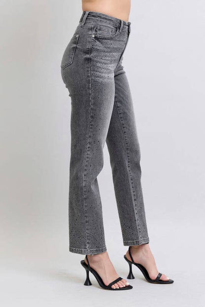 HW Rhinestone Straight (Gray)