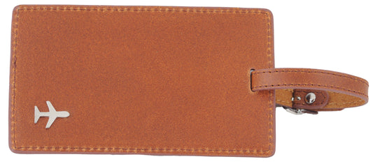 Tan Leather Luggage Tag