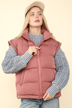 Mauve Puffer Vest