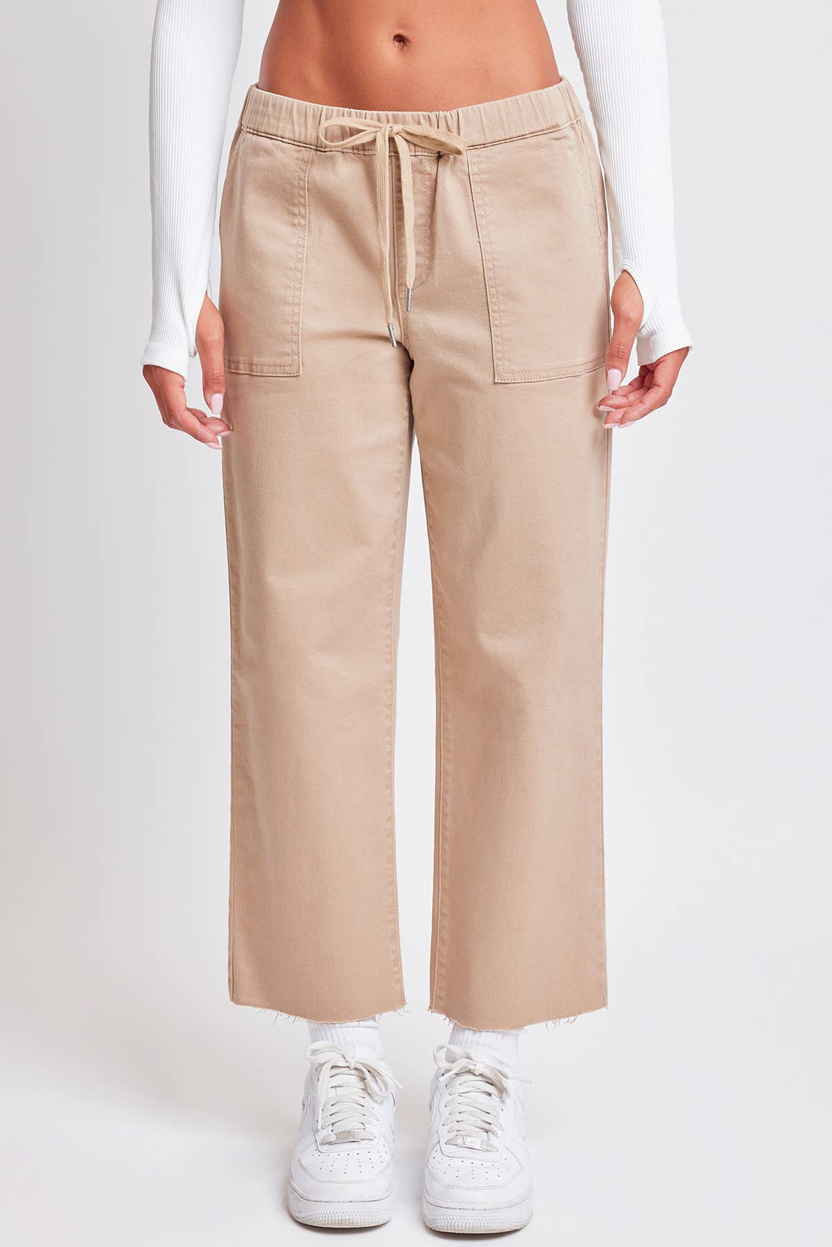 High Rise Cropped Straight Pant