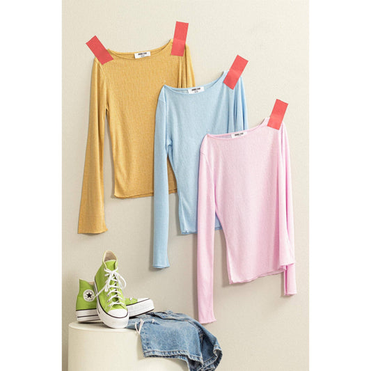 Ribbed Long Sleeve Top