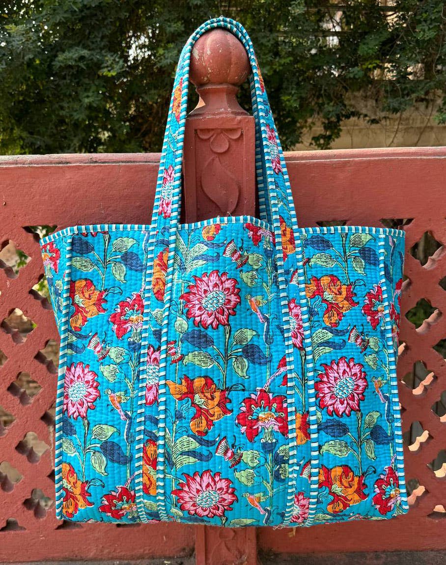 Bold Floral Quilted Bag