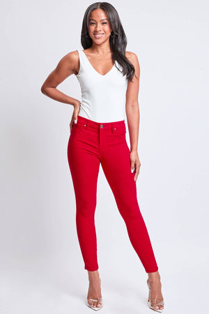 Red Hyperstretch Mid-Rise Skinny Jean