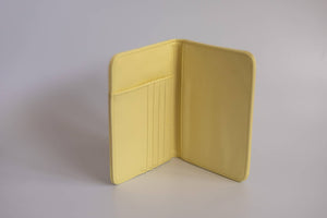 Leaving On A Jet Plane Passport Cover Wallet Pastel Yellow