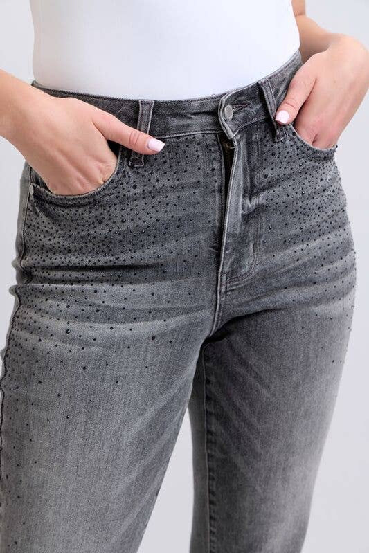 HW Rhinestone Straight (Gray)