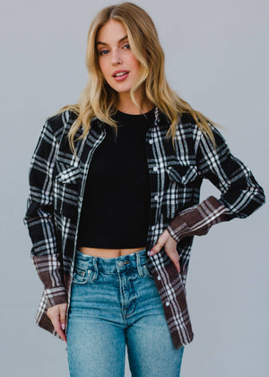 Black & White Plaid Flannel