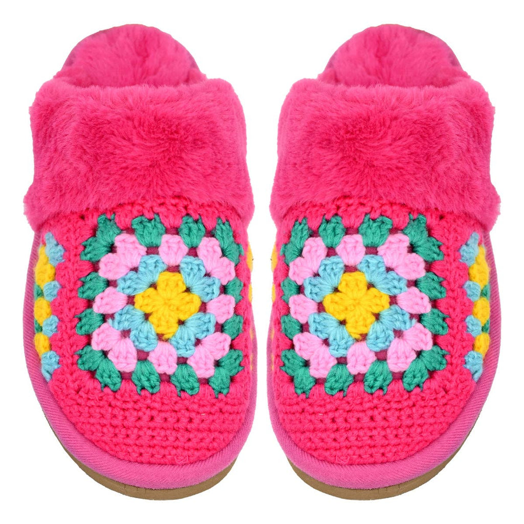 Handmade Pink Crochet C.C Slippers