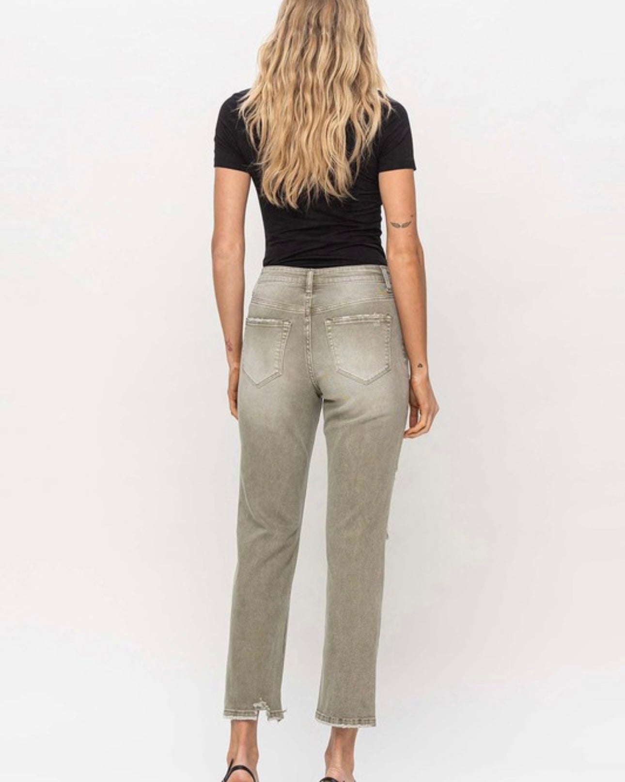 High Rise Crop Straight