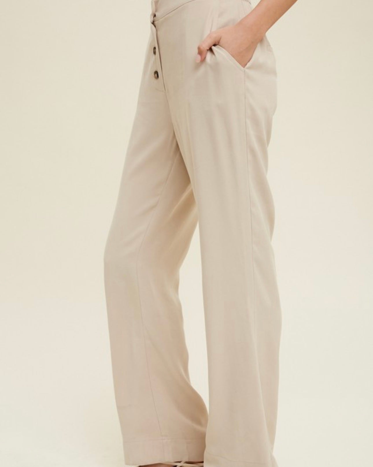 Button-Up Detail with Pockets Pant