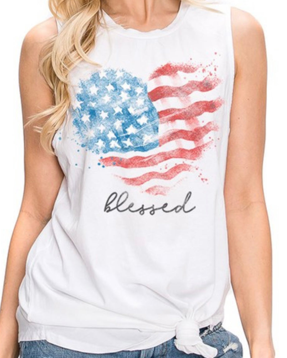 Blessed Heart Graphic Tank