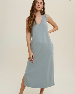 Midi Dress with Side Slits