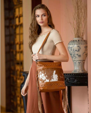 Myra Fashion Creed Leather and Hairon Bag