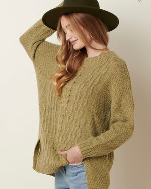 Side Slit Long Sweater